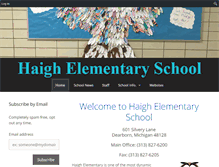 Tablet Screenshot of haigh.dearbornschools.org